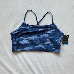 GapFit Blue Camo low support sport bra